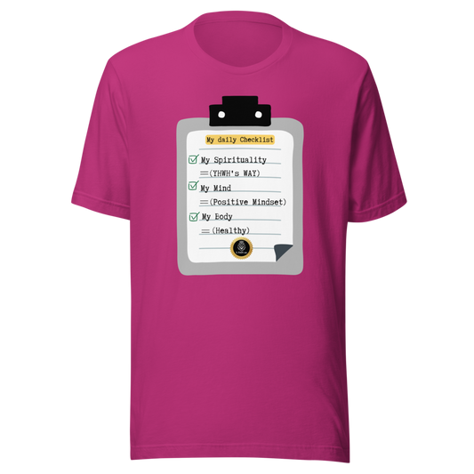 T-shirt Ma liste de contrôle quotidienne