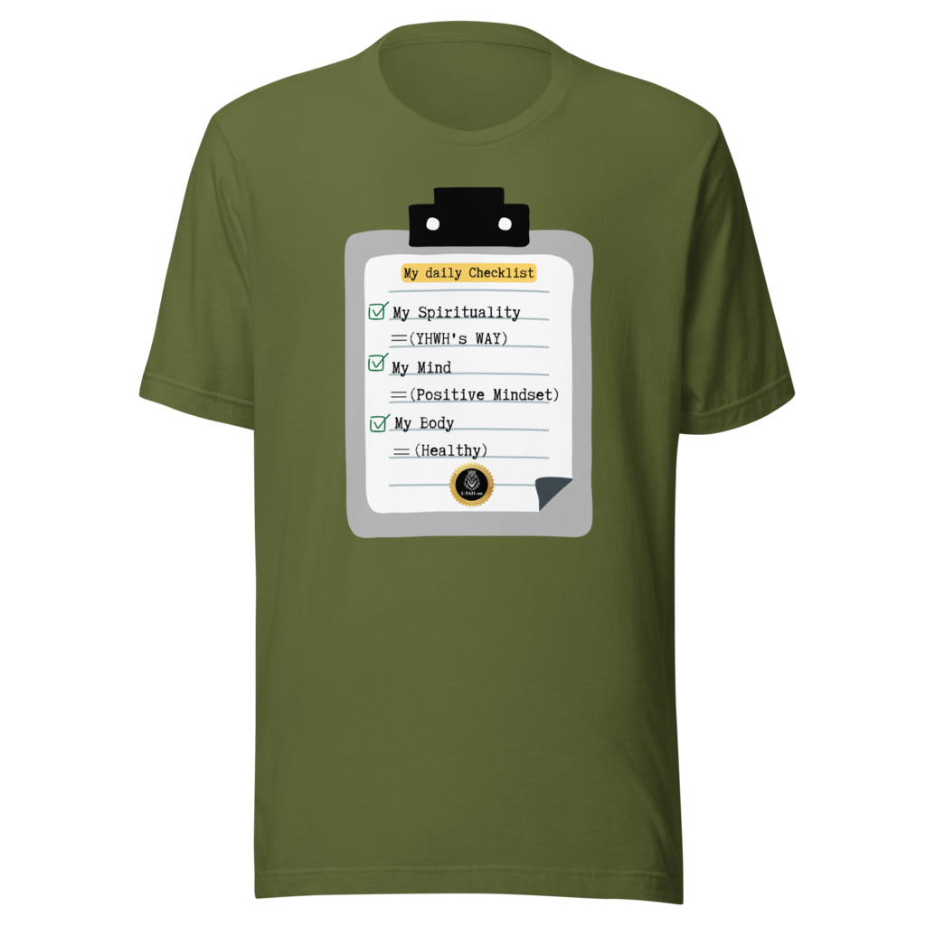 T-shirt Ma liste de contrôle quotidienne