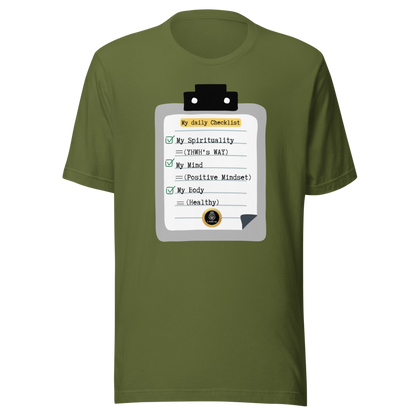 T-shirt Ma liste de contrôle quotidienne