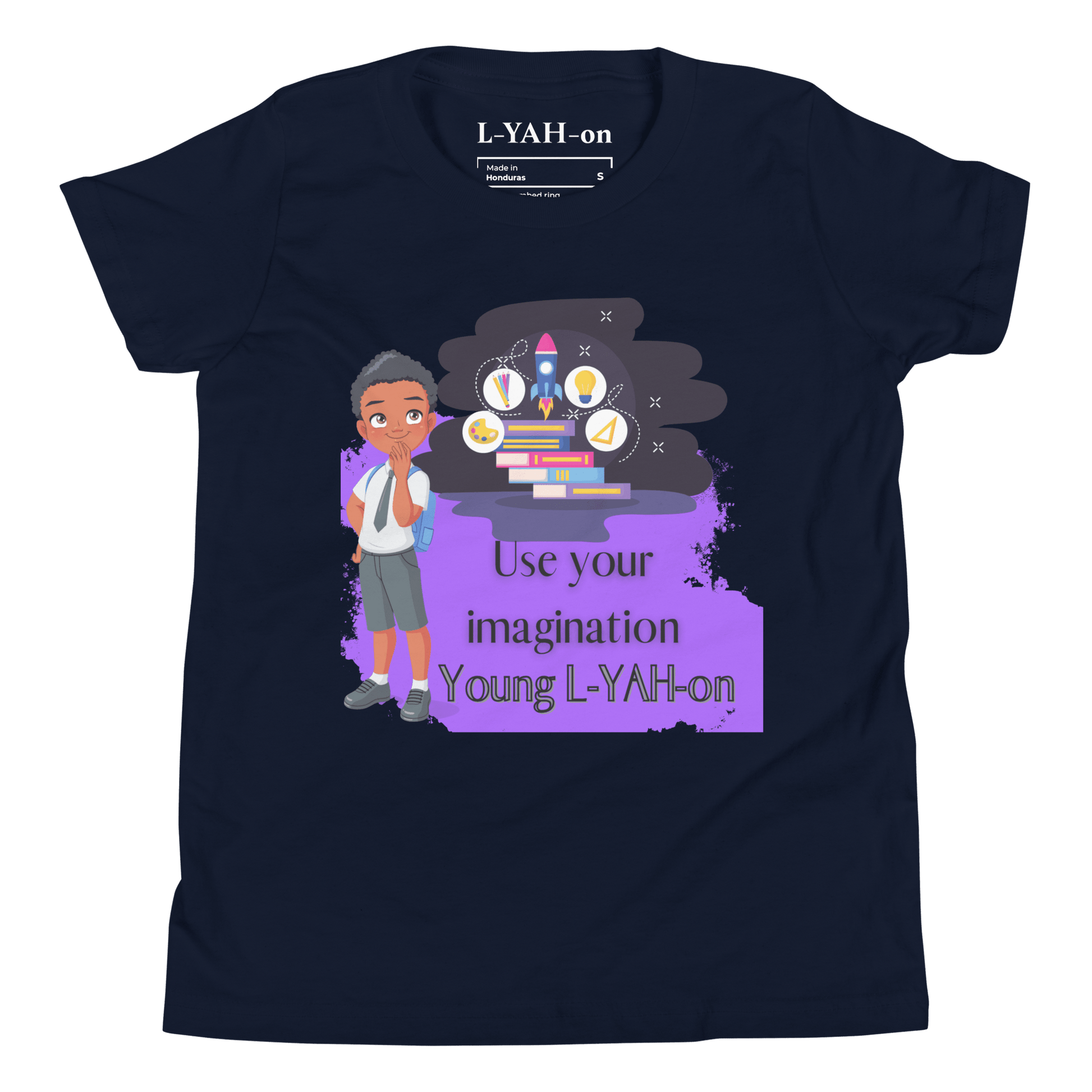 Use Your Imagination Young L - YAH - on T-Shirt - L - YAH - onYouth Jersey T-Shirt