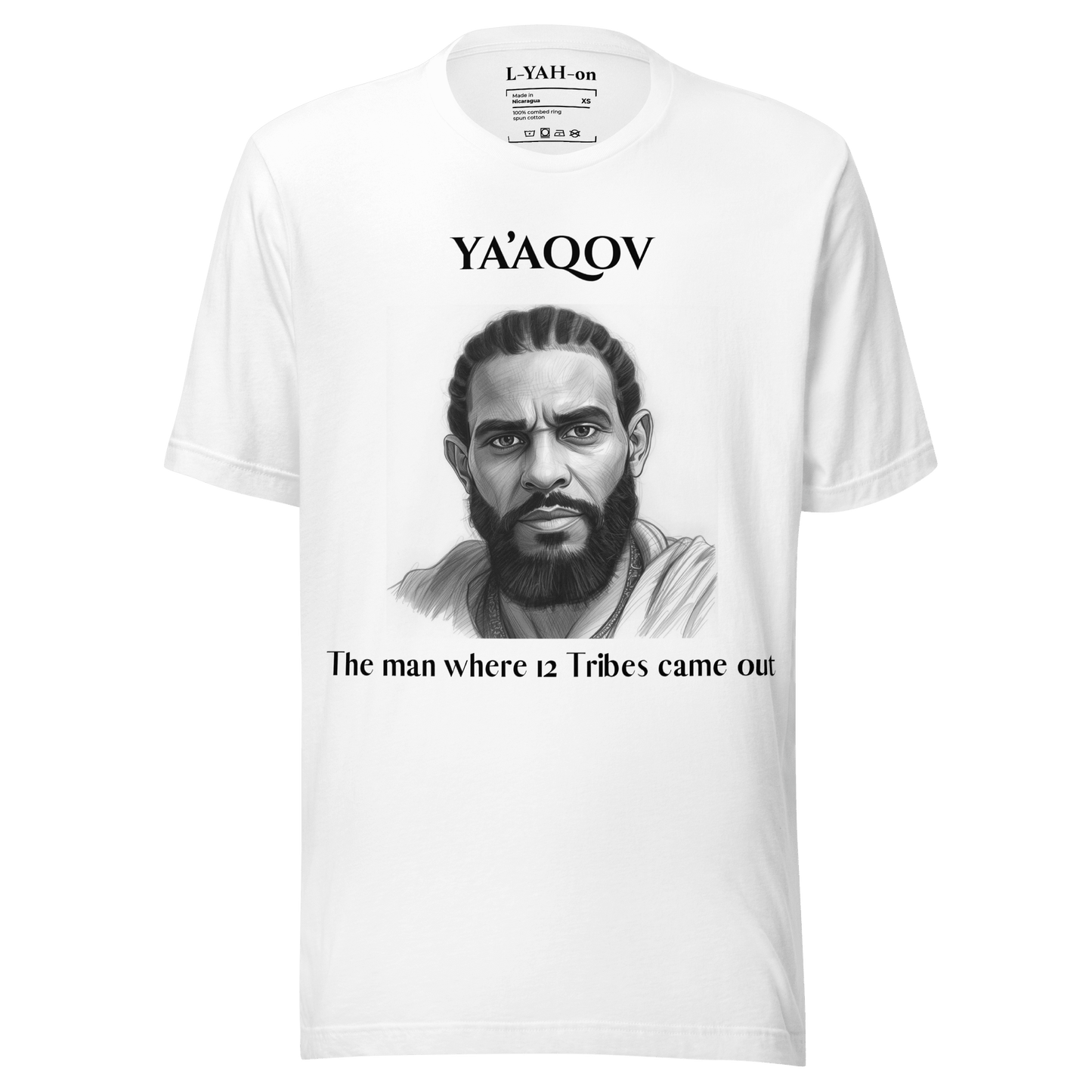 Ya'aqov T-Shirt — Father of the Twelve Tribes - L - YAH - on
