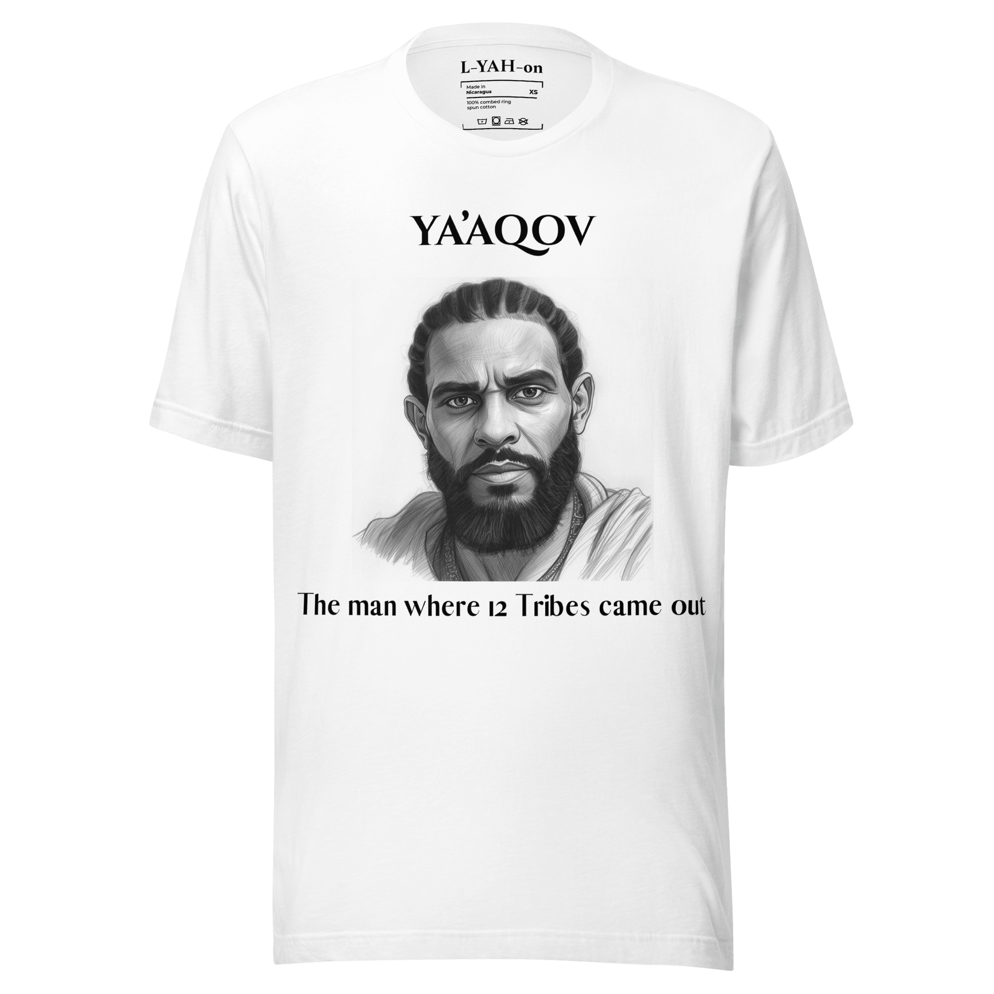 Ya'aqov T-Shirt — Father of the Twelve Tribes - L - YAH - on