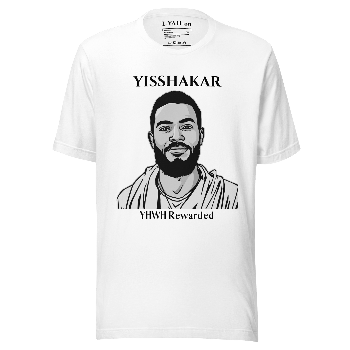 Yisshakar T-Shirt — YHWH Has Rewarded - L - YAH - on
