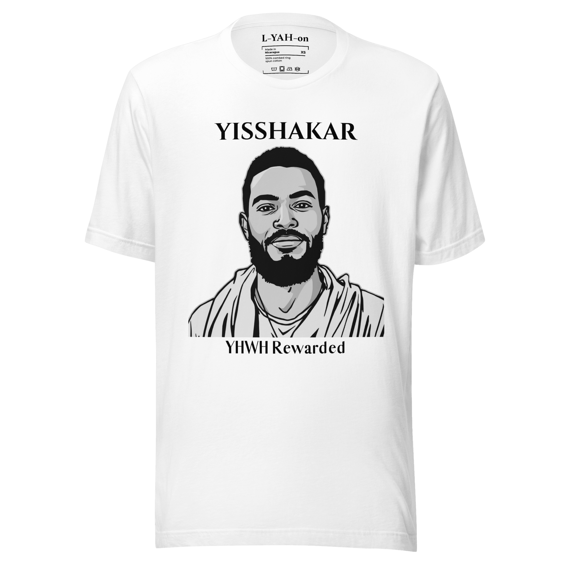 Yisshakar T-Shirt — YHWH Has Rewarded - L - YAH - on