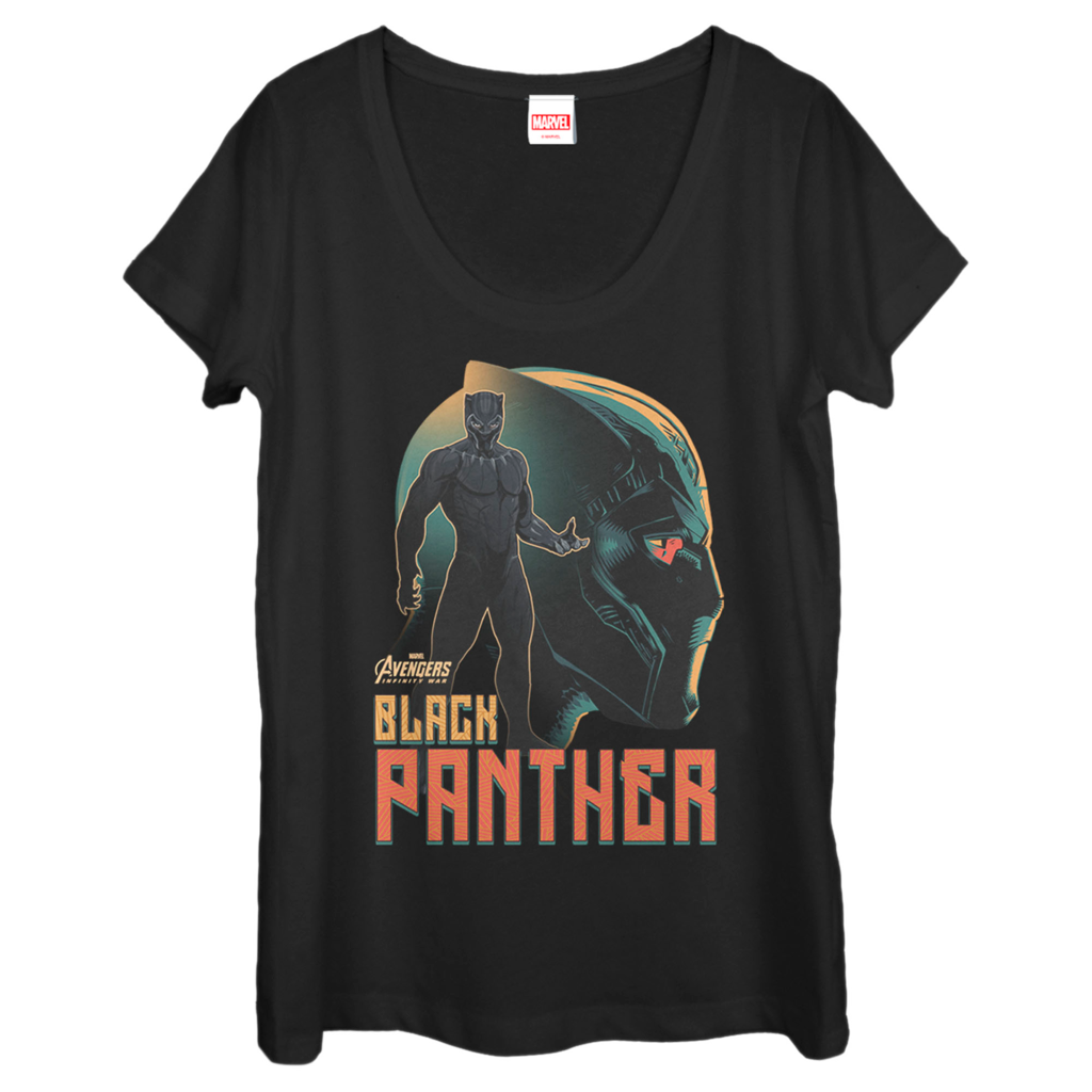 Women's Marvel King Wakanda Sil Scoop Neck T-Shirt
