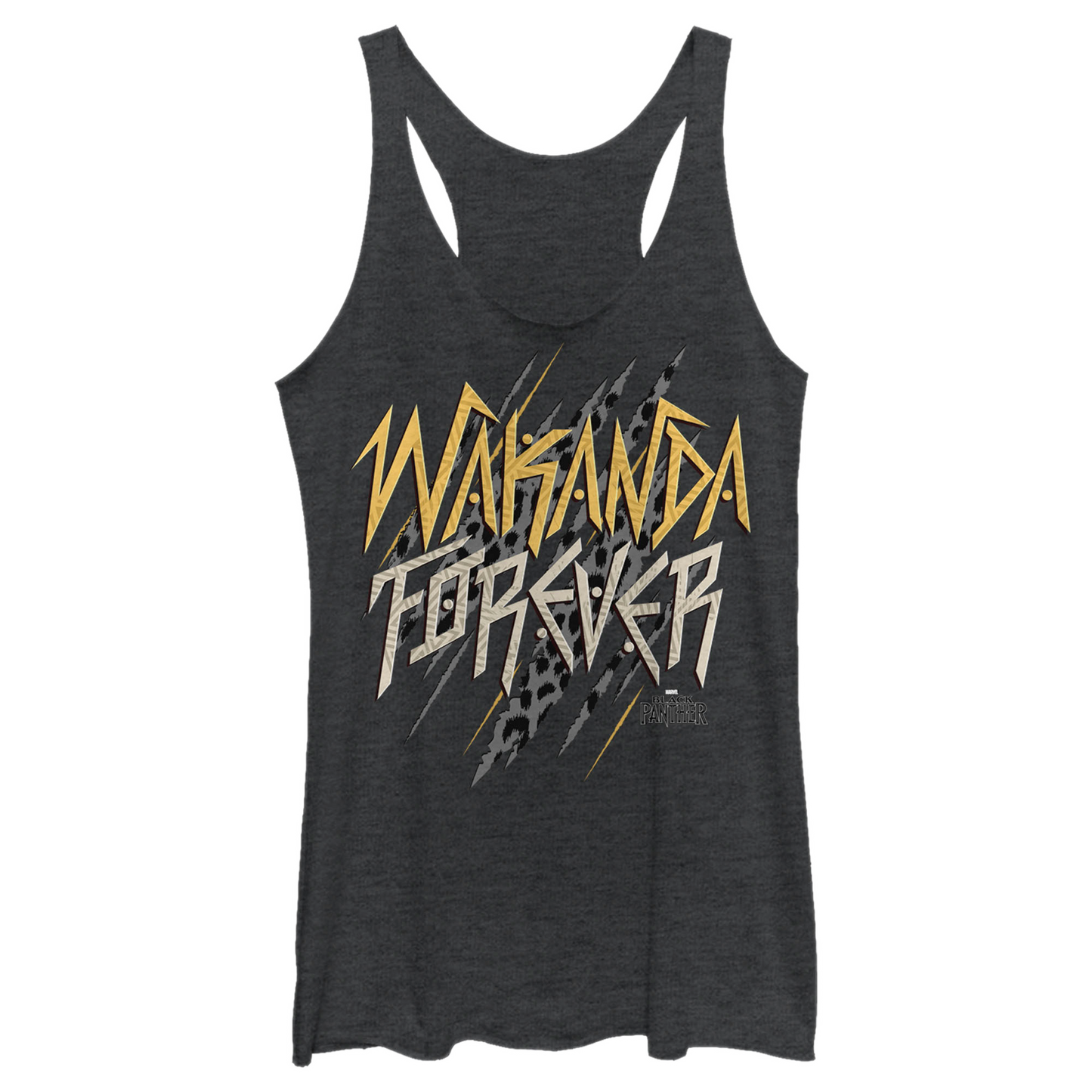 Junior's Marvel Wakanda Slant Forevs Tank Top
