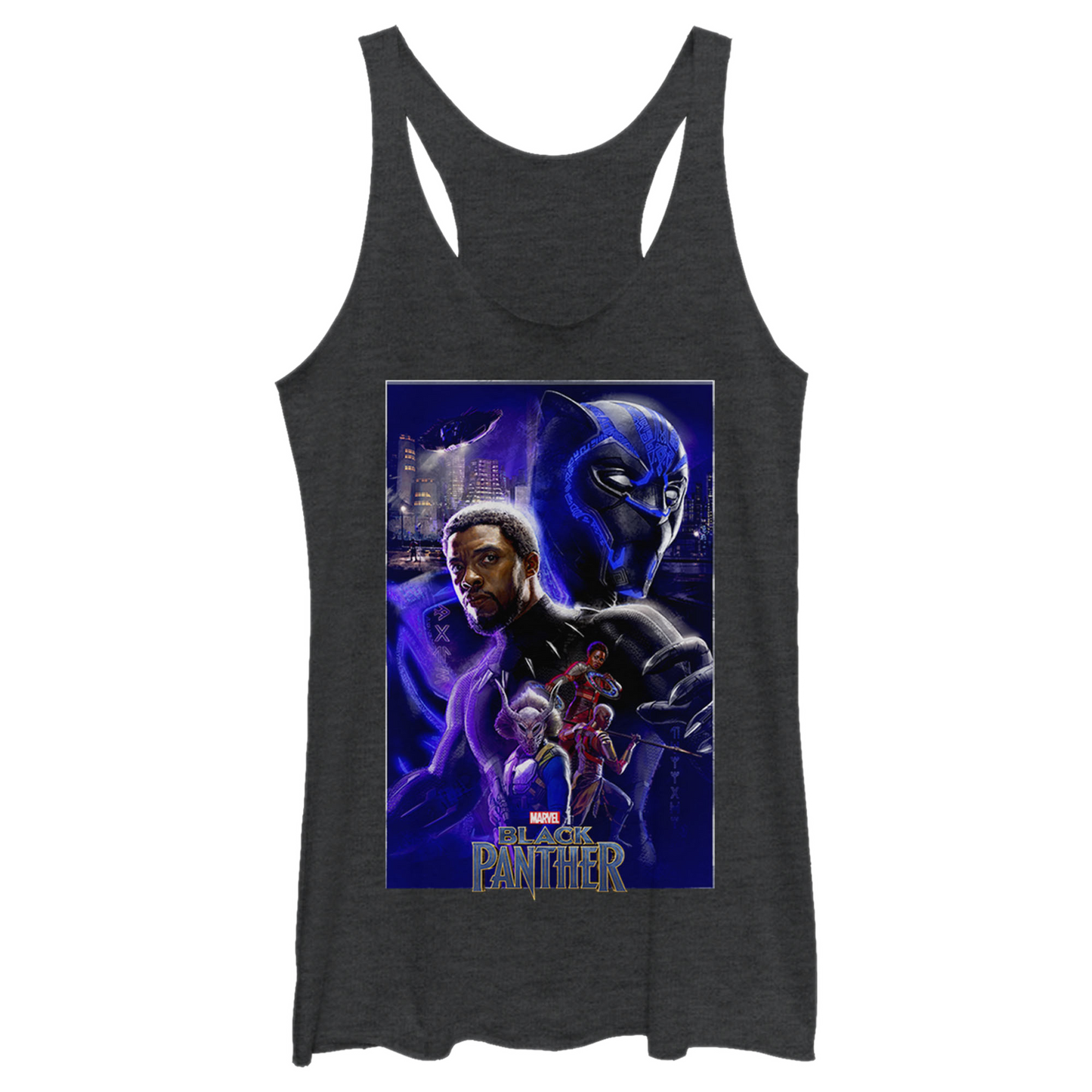Junior's Marvel Panther Light Tank Top