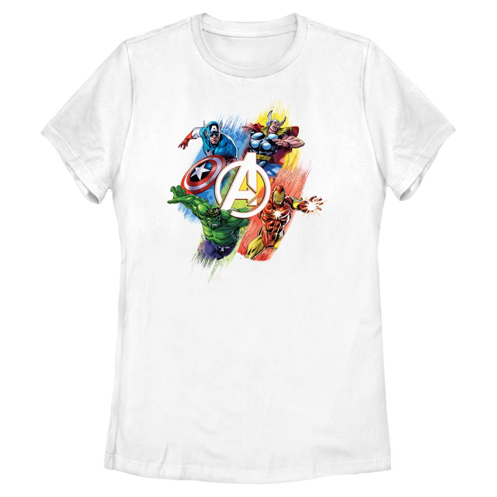 Women's Marvel Avengers Classic Avengers Group Shot T-Shirt