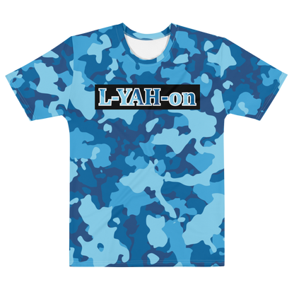 L-YAH-on camiseta de camuflaje azul