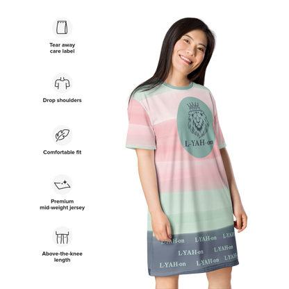 L-YAH-on Tricolor T-Shirt Dress