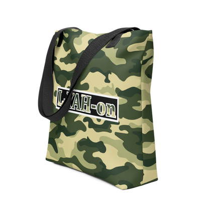 L-YAH-on Green Camo Tote Bag