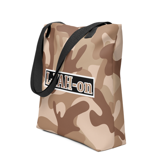 L-YAH-on Brown Camo Tote Bag