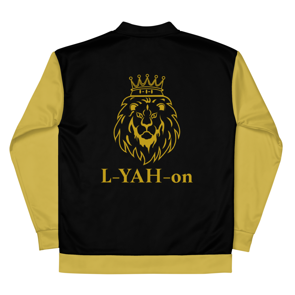 L-YAH-on Chaqueta bomber negra/dorada