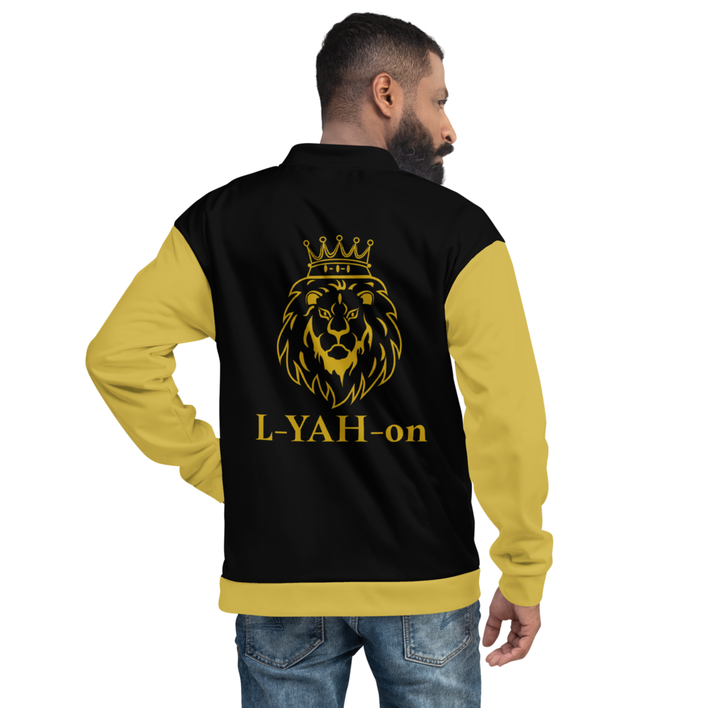 L-YAH-on Chaqueta bomber negra/dorada