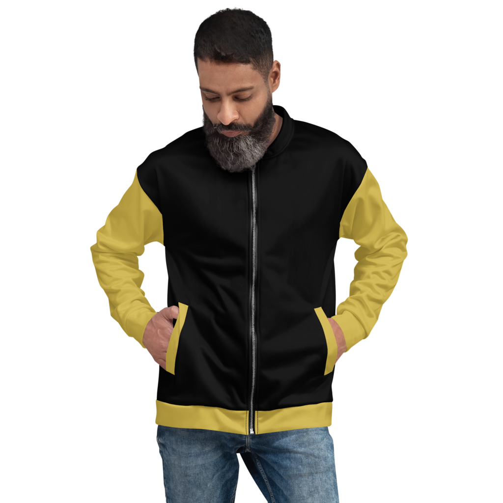 L-YAH-on Chaqueta bomber negra/dorada