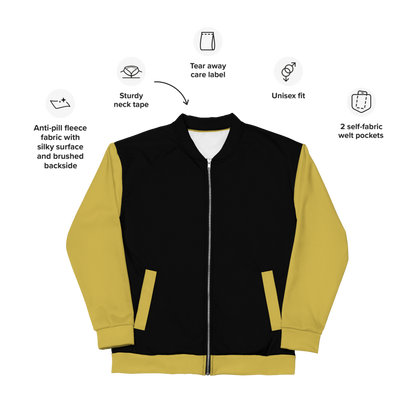 L-YAH-on Chaqueta bomber negra/dorada