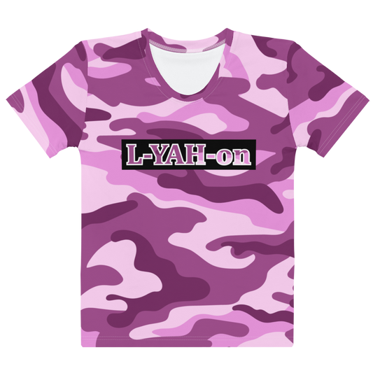 L-YAH-on camiseta de camuflaje rosa