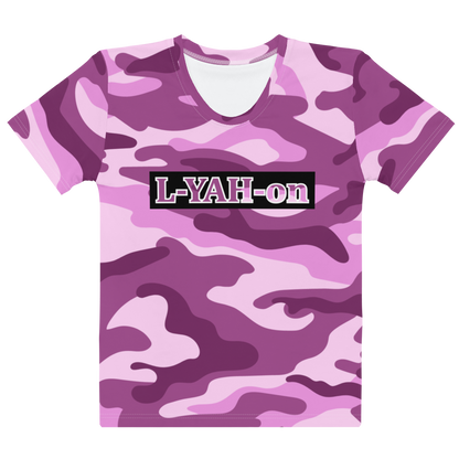 L-YAH-on camiseta de camuflaje rosa