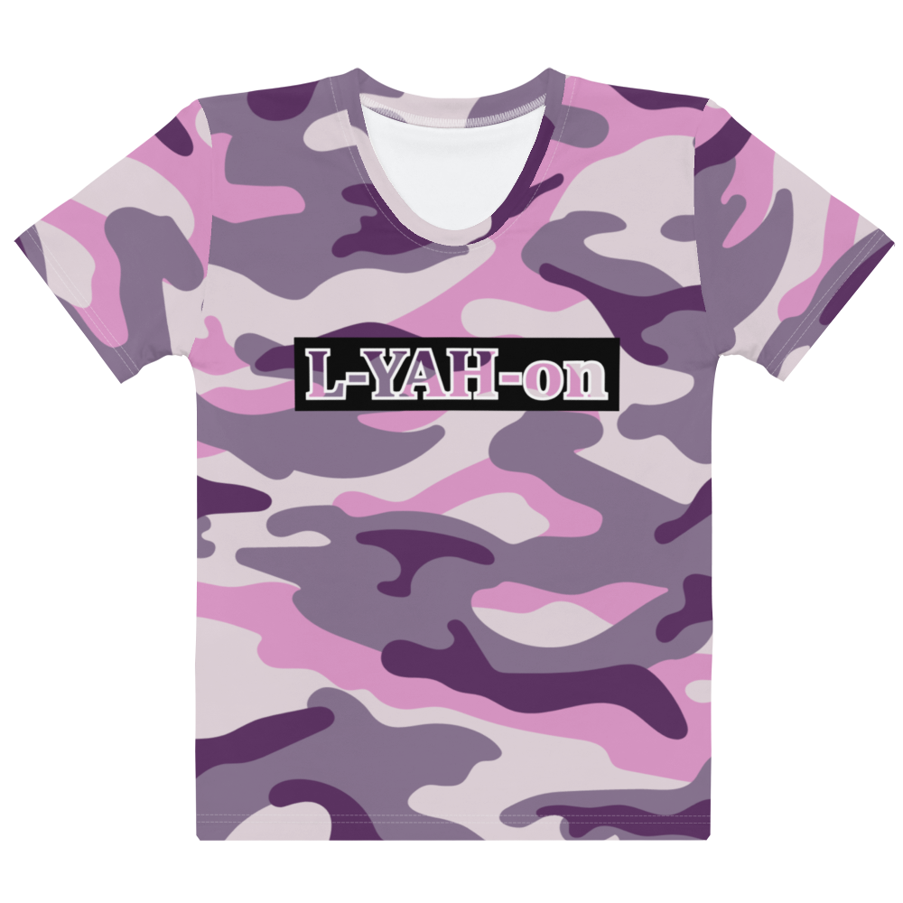 L-YAH-on camiseta de camuflaje morado