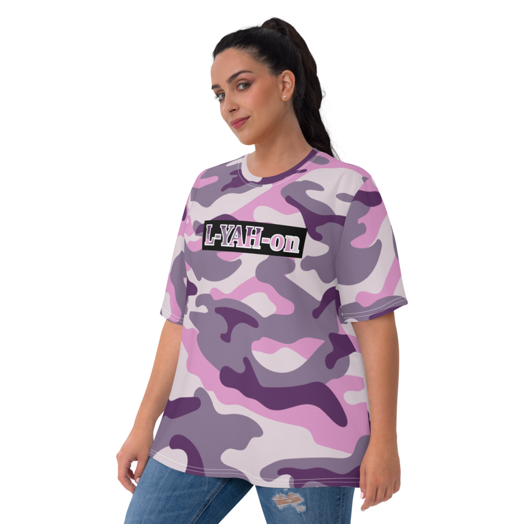 L-YAH-on camiseta de camuflaje morado