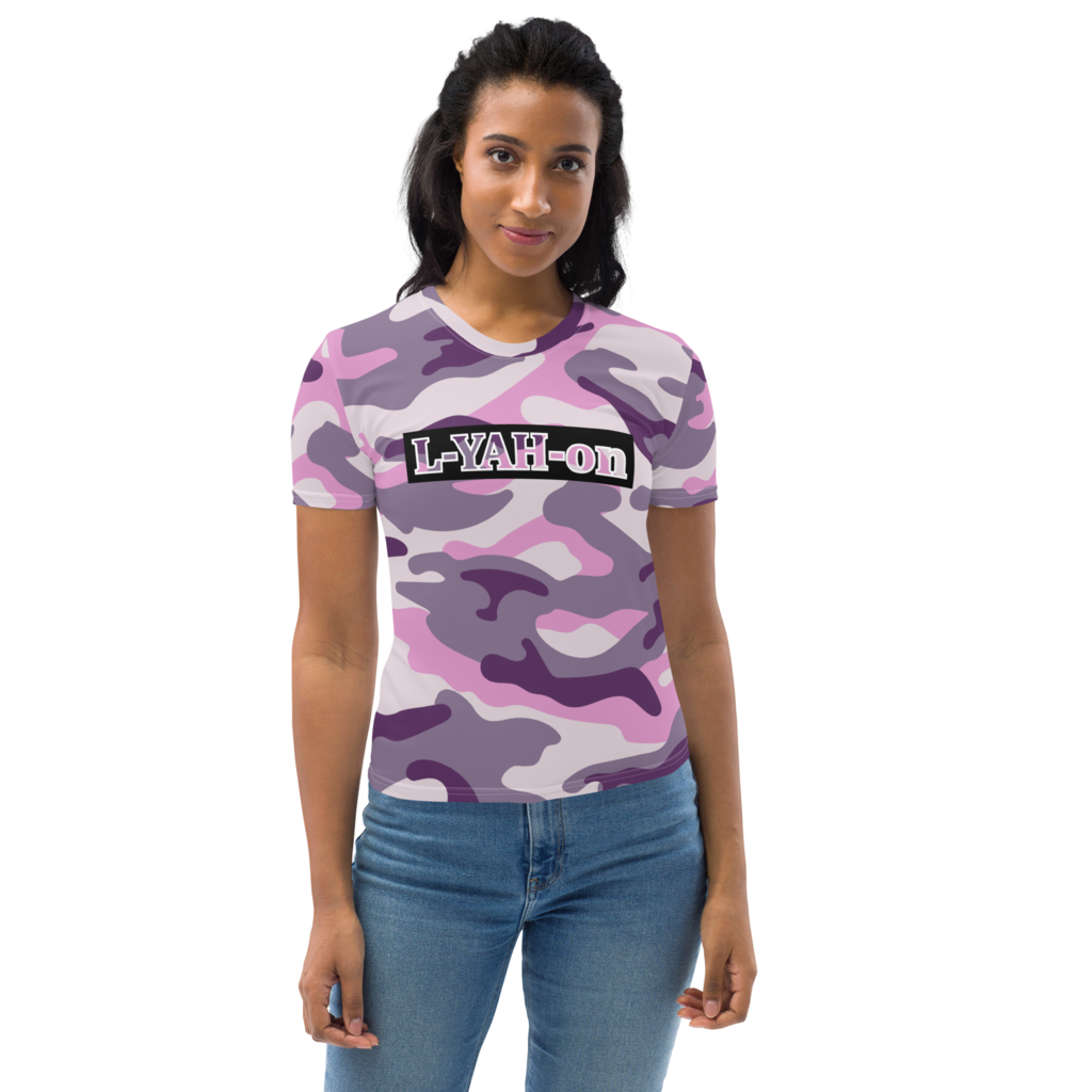 L-YAH-on camiseta de camuflaje morado
