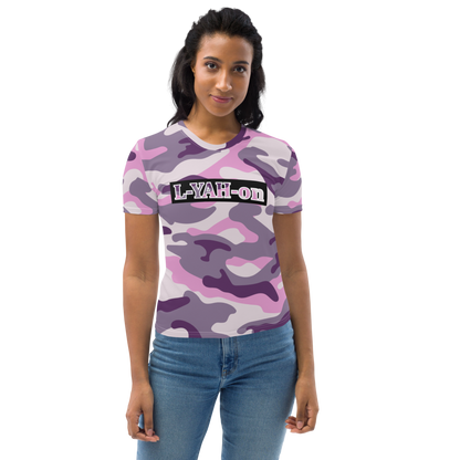 L-YAH-on camiseta de camuflaje morado