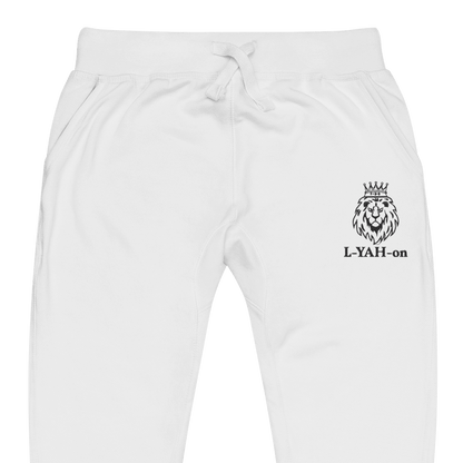 Faith-based embroidered sweatpants L-YAH-on fleece joggers