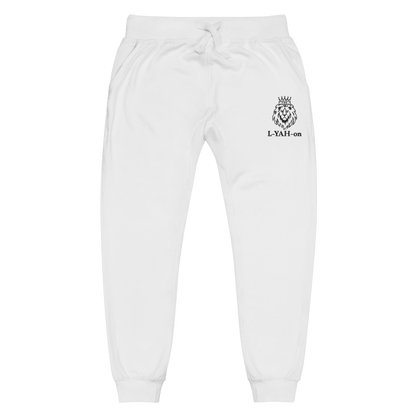Faith-based embroidered sweatpants L-YAH-on fleece joggers
