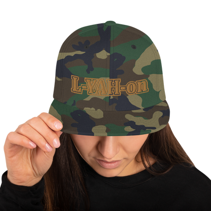 L-YAH-on Camo Snapback Hat