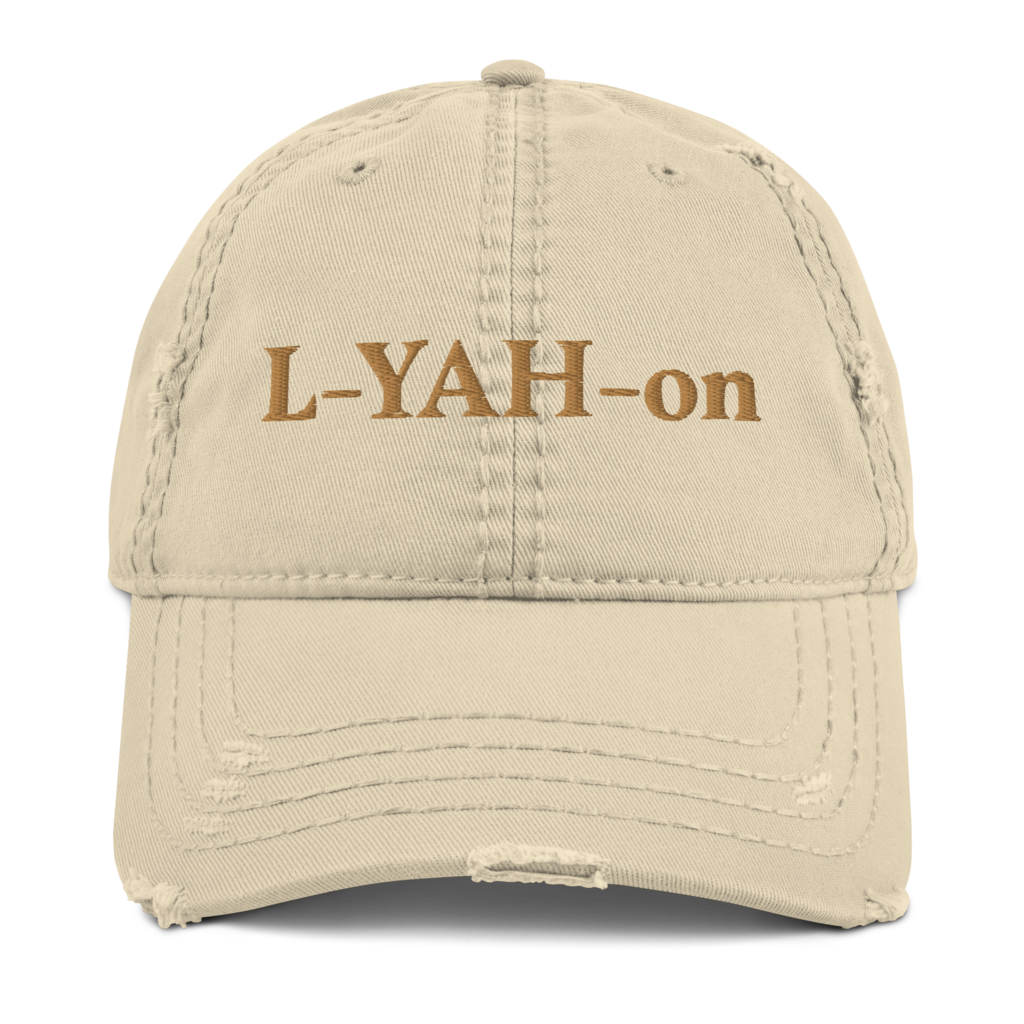 Distressed 3D L-YAH-on Dad Hat
