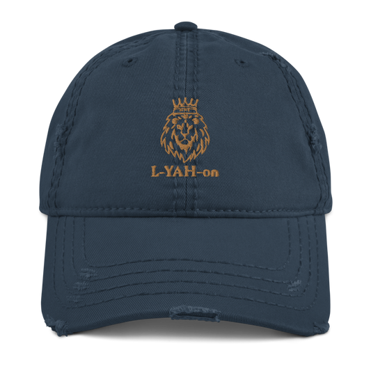 Distressed L-YAH-on Dad Hat