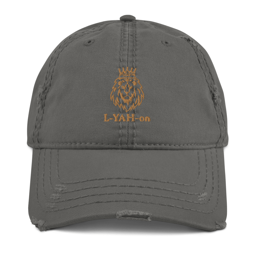 distressed dad hat - inspirational accessories -faith-based clothing inspired by YHWH