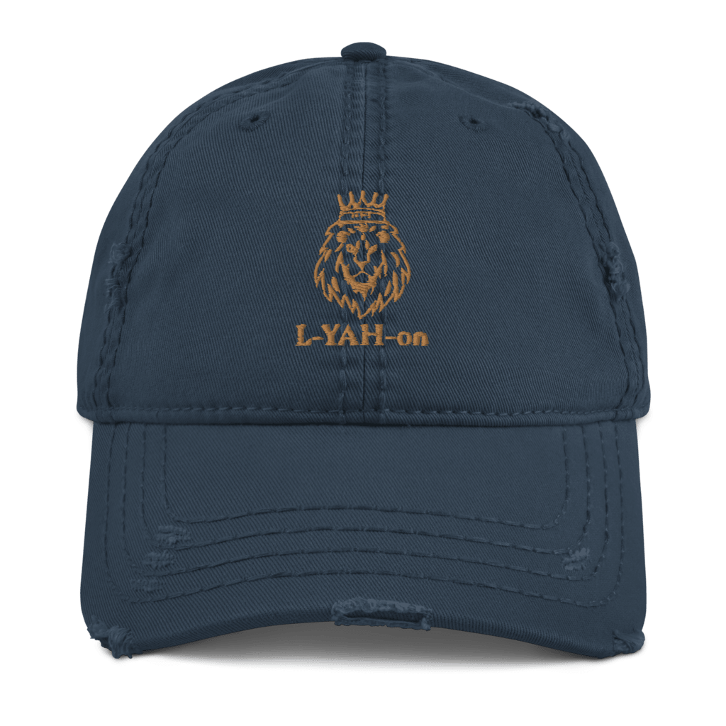 distressed dad hat - inspirational accessories -faith-based clothing inspired by YHWH