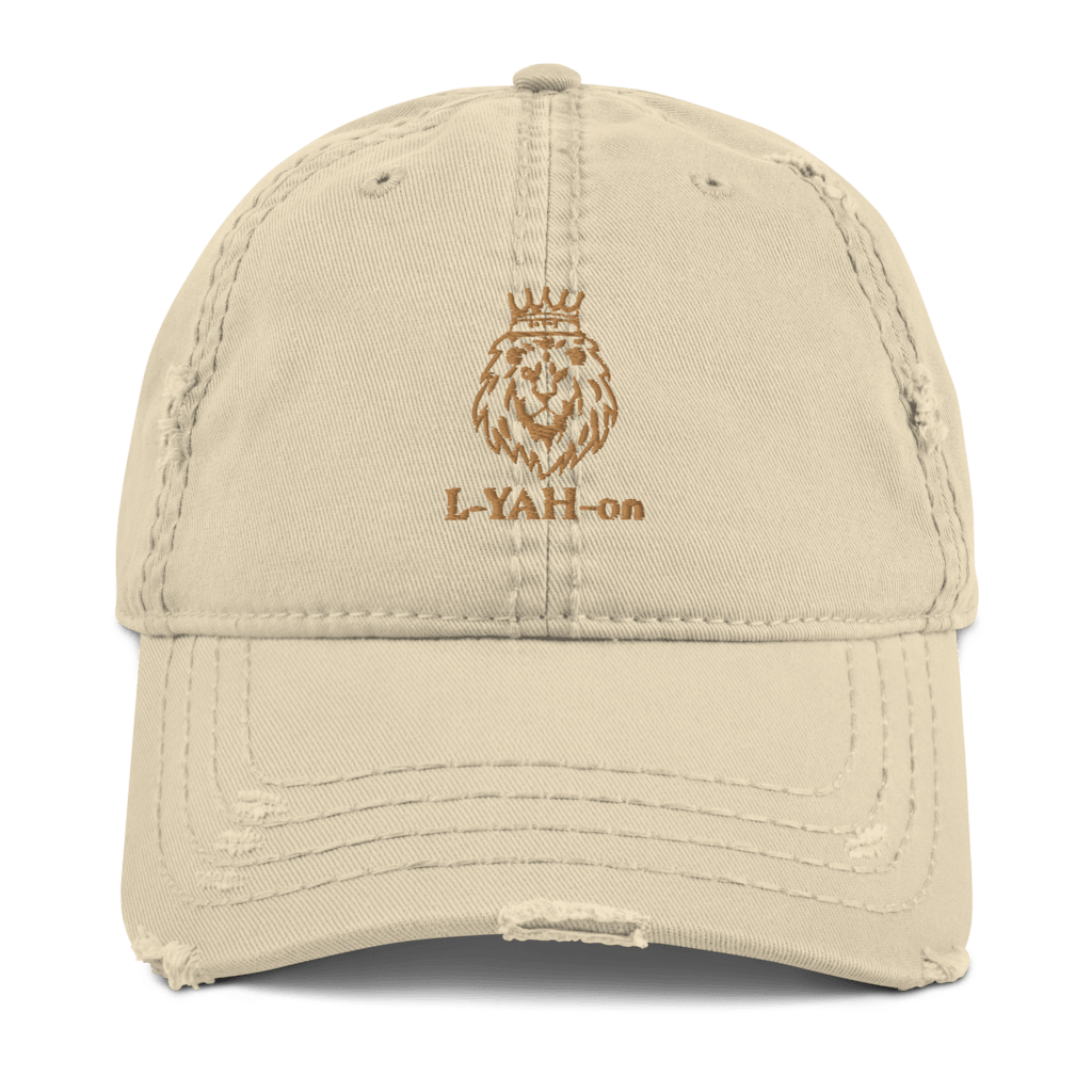 distressed dad hat - inspirational accessories -faith-based clothing inspired by YHWH