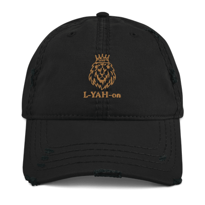 distressed dad hat - inspirational accessories -faith-based clothing inspired by YHWH