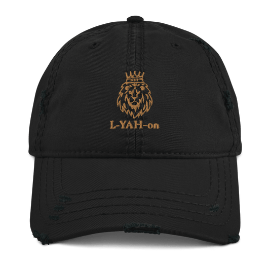 distressed dad hat - inspirational accessories -faith-based clothing inspired by YHWH