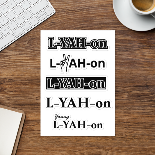 Feuille d'autocollants Variété L-YAH-on