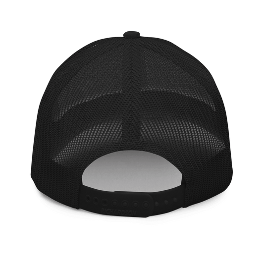 A black trucker cap with the text 'L-YAH-on forever' embroidered -  faith-inspired fashion