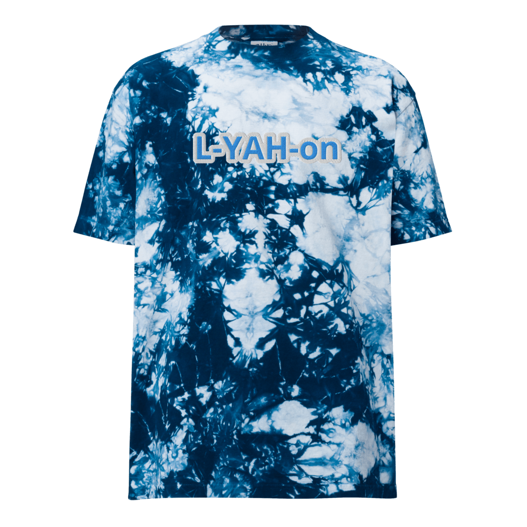 blue tie-dye t-shirt