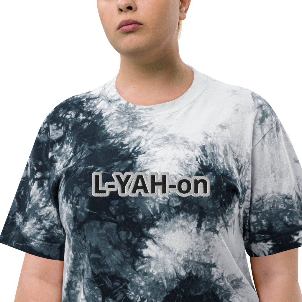 L-YAH-on camiseta extragrande con efecto tie-dye