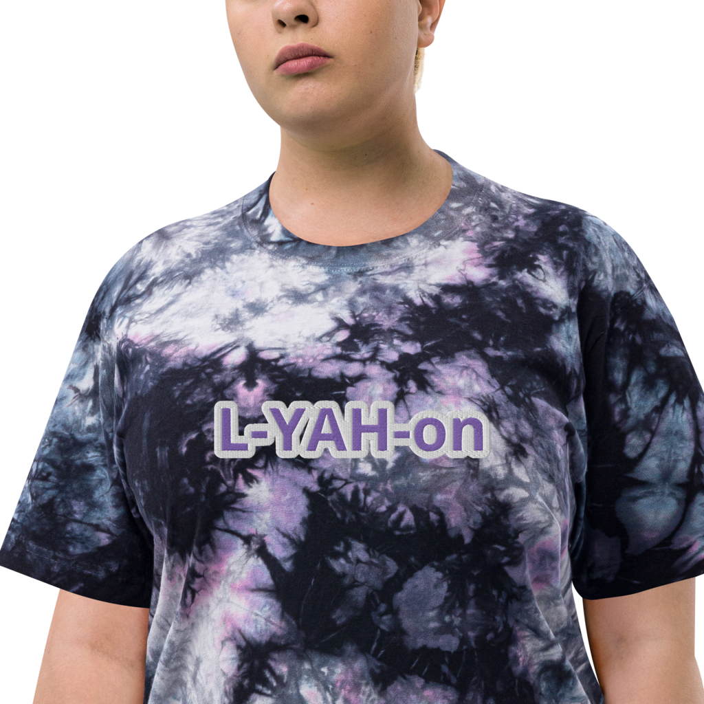 L-YAH-on camiseta extragrande con efecto tie-dye