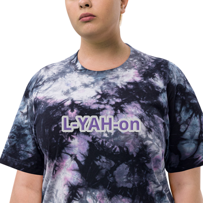 L-YAH-on camiseta extragrande con efecto tie-dye