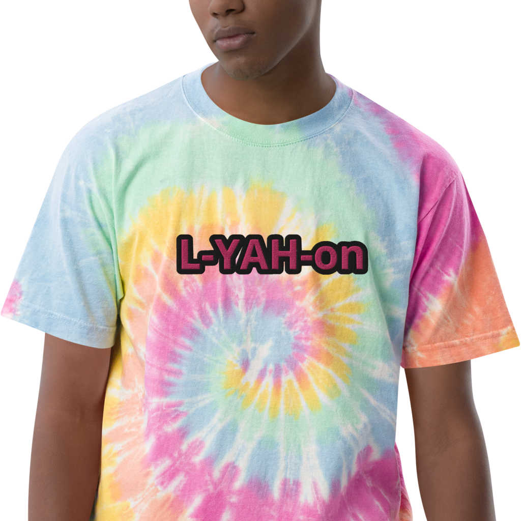 L-YAH-on camiseta extragrande con efecto tie-dye