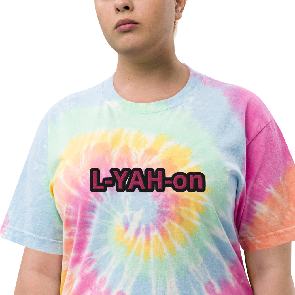 L-YAH-on camiseta extragrande con efecto tie-dye