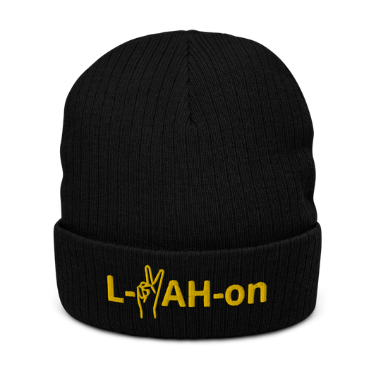 Gorro con vuelta reciclado L-YAH-on & Peace