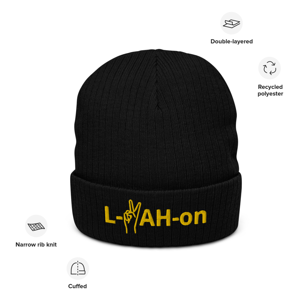 Gorro con vuelta reciclado L-YAH-on & Peace