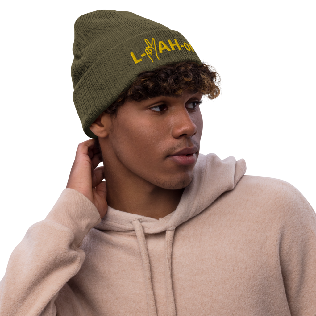 Gorro con vuelta reciclado L-YAH-on & Peace