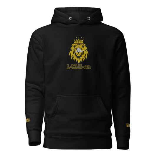 Sudadera con capucha premium unisex bordada L-YAH-on