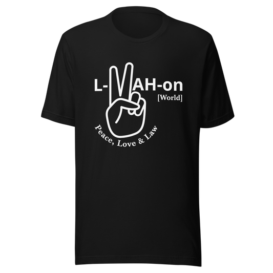 L-YAH-on & Peace camiseta blanca y negra