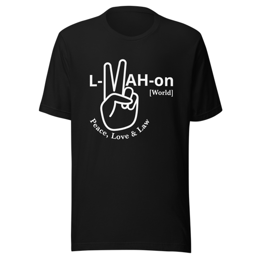 T-shirt noir et blanc L-YAH-on & Peace
